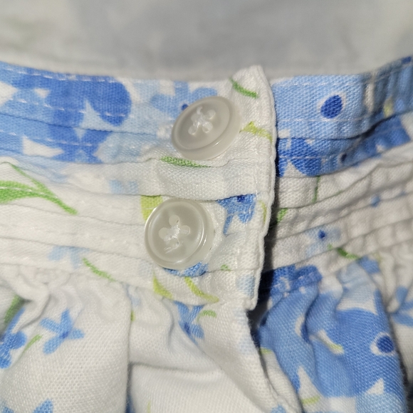 🐣Vintage Gymboree Easter Basket White Blue Floral Cotton Linen Dress 12-18🌷 - Picture 5 of 7